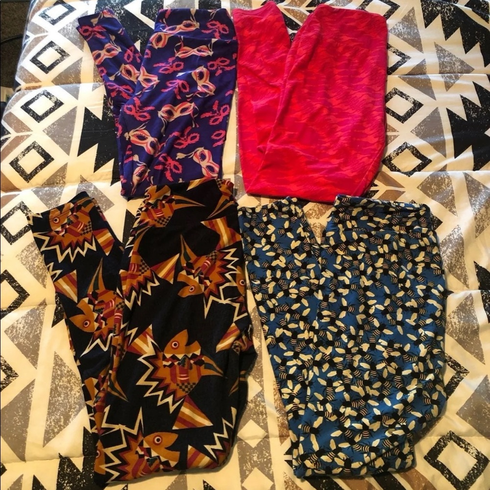 4 pairs of Lularoe leggings one size NWOT